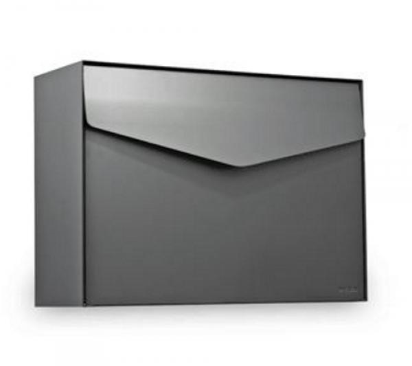 MEFA Briefkasten Letter (112) Basaltgrau semi mat RAL 7012 Wandbriefkasten